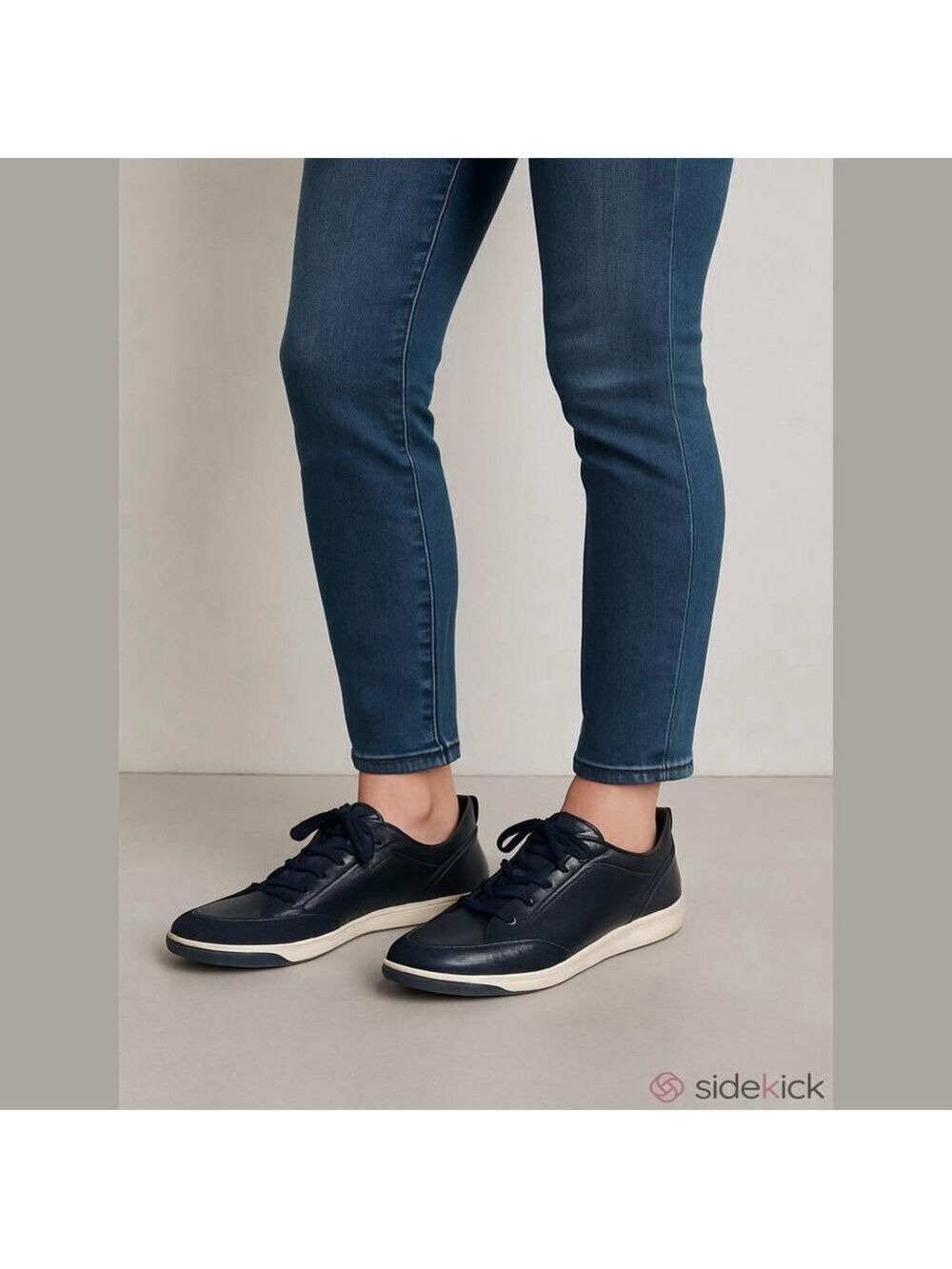Ara HighSoft Navy Blue Patent Leather Comfort Sneakers Size EU 38 (US 7.5)